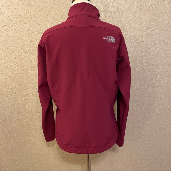 North Face APEX Burgandy Soft Shell Fleece Lined Fall Winter Jacket Size Medium - Picture 7 of 12
